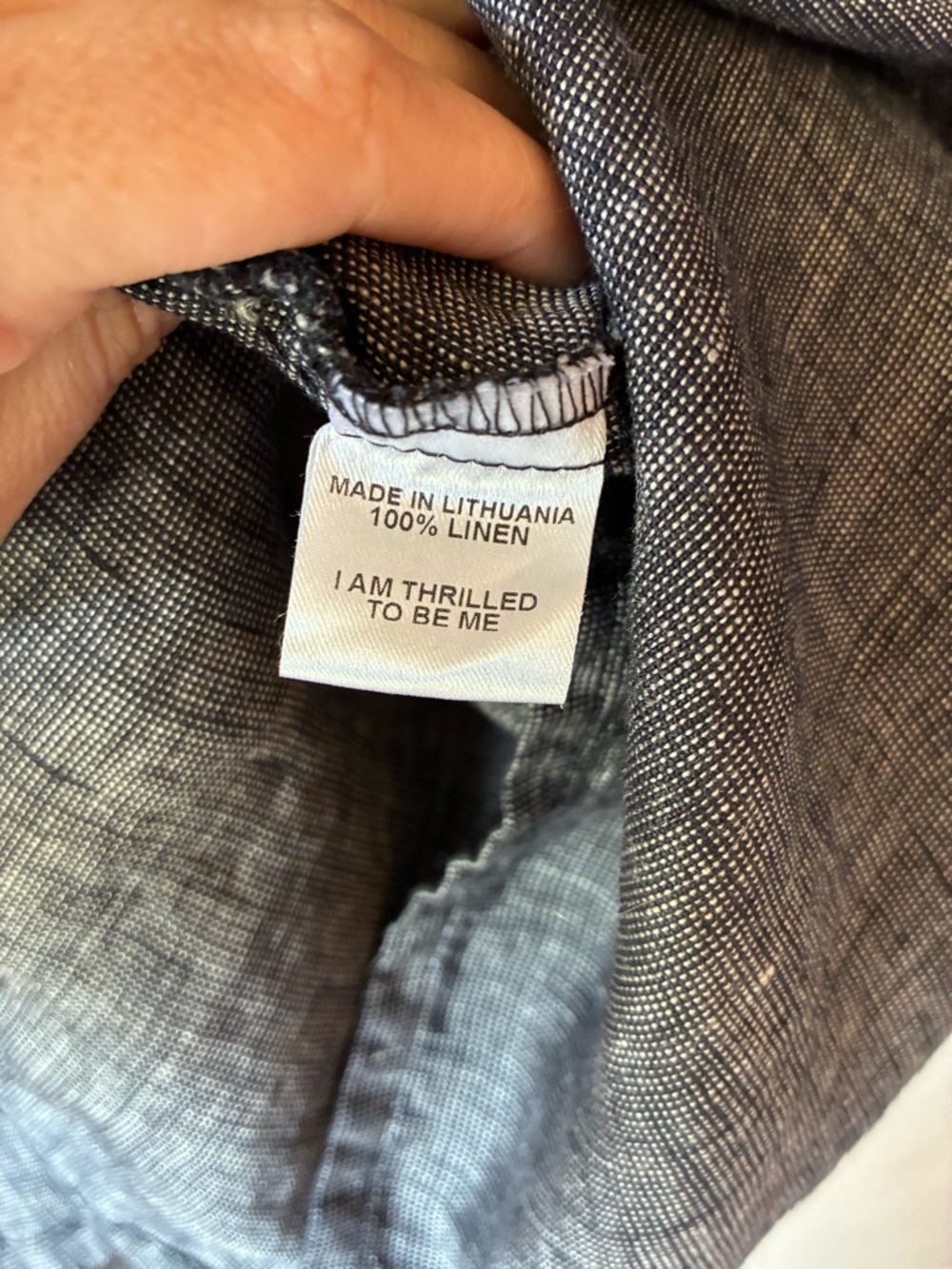 FLAX 100% Linen Top-Relaxed Fit Gray Tunic Blouse NWT - Picture 5 of 5